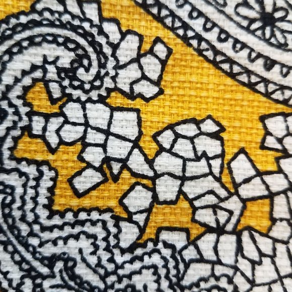 Yellow, White & Black Print Pencil Skirt - Picture 4 of 11